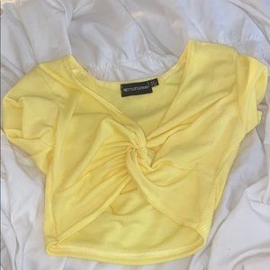 Yellow crop top